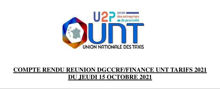 Compte-rendu Réunion DGCCRF/FINANCE UNT Tarifs 2021- 15/10/2020