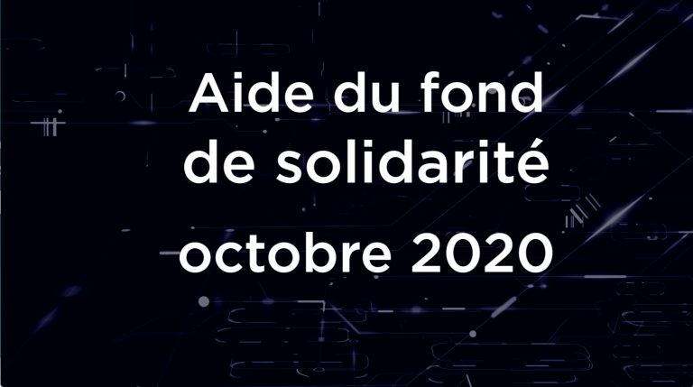 COVID : Aide du fond de solidarité Octobre 2020