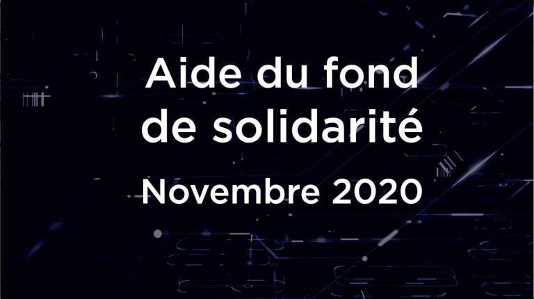 COVID : Aide du fond de solidarité Novembre 2020